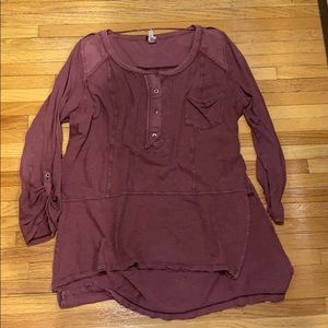 Free people burgundy tunic top
